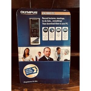 Olympus VN-8000PC Digital Voice Recorder 1GB 421 Hours USB PC Link Black Silver